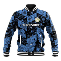 Custom Yorkshire Vikings Heritage Pride Baseball Jacket White Rose of Yorkshire - Wonder Print Shop