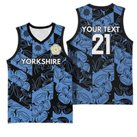 Custom Yorkshire Vikings Heritage Pride Basketball Jersey White Rose of Yorkshire - Wonder Print Shop