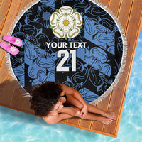 Custom Yorkshire Vikings Heritage Pride Beach Blanket White Rose of Yorkshire - Wonder Print Shop