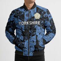 Custom Yorkshire Vikings Heritage Pride Bomber Puffer Jacket White Rose of Yorkshire - Wonder Print Shop