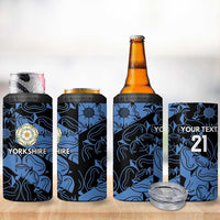 Custom Yorkshire Vikings Heritage Pride 4 in 1 Can Cooler Tumbler White Rose of Yorkshire - Wonder Print Shop