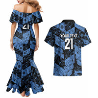Custom Yorkshire Vikings Heritage Pride Couples Matching Mermaid Dress and Hawaiian Shirt White Rose of Yorkshire - Wonder Print Shop