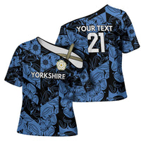 Custom Yorkshire Vikings Heritage Pride Cross Shoulder Shirt White Rose of Yorkshire - Wonder Print Shop