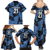 Custom Yorkshire Vikings Heritage Pride Family Matching Summer Maxi Dress and Hawaiian Shirt White Rose of Yorkshire - Wonder Print Shop