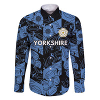 Custom Yorkshire Vikings Heritage Pride Family Matching Summer Maxi Dress and Hawaiian Shirt White Rose of Yorkshire - Wonder Print Shop