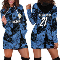 Custom Yorkshire Vikings Heritage Pride Hoodie Dress White Rose of Yorkshire - Wonder Print Shop