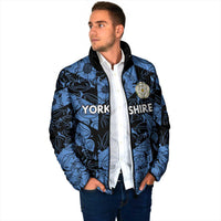 Custom Yorkshire Vikings Heritage Pride Padded Jacket White Rose of Yorkshire - Wonder Print Shop