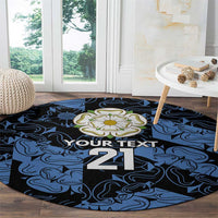 Custom Yorkshire Vikings Heritage Pride Round Carpet White Rose of Yorkshire - Wonder Print Shop