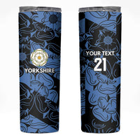 Custom Yorkshire Vikings Heritage Pride Skinny Tumbler White Rose of Yorkshire - Wonder Print Shop