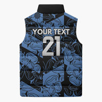 Custom Yorkshire Vikings Heritage Pride Sleeveless Puffer Jacket White Rose of Yorkshire - Wonder Print Shop