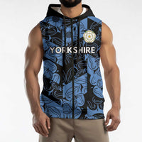 Custom Yorkshire Vikings Heritage Pride Sleeveless Zip Hoodie White Rose of Yorkshire - Wonder Print Shop
