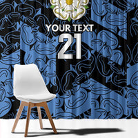 Custom Yorkshire Vikings Heritage Pride Window Curtain White Rose of Yorkshire - Wonder Print Shop