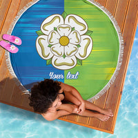 Yorkshire Heritage Personalized Beach Blanket East Yorkshire White Rose - Wonder Print Shop