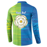 Yorkshire Heritage Personalized Button Sweatshirt East Yorkshire White Rose - Wonder Print Shop
