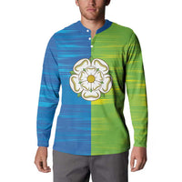 Yorkshire Heritage Personalized Button Sweatshirt East Yorkshire White Rose - Wonder Print Shop