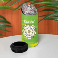 Yorkshire Heritage Personalized 4 in 1 Can Cooler Tumbler East Yorkshire White Rose - Wonder Print Shop