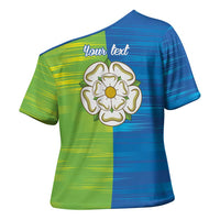 Yorkshire Heritage Personalized Cross Shoulder Shirt East Yorkshire White Rose - Wonder Print Shop