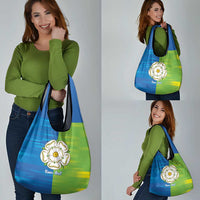 Yorkshire Heritage Personalized Grocery Bag East Yorkshire White Rose - Wonder Print Shop