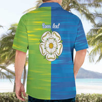 Yorkshire Heritage Personalized Hawaiian Shirt East Yorkshire White Rose - Wonder Print Shop