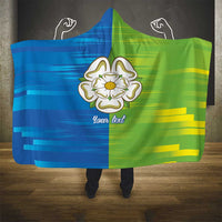 Yorkshire Heritage Personalized Hooded Blanket East Yorkshire White Rose - Wonder Print Shop