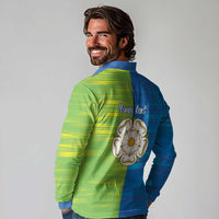 Yorkshire Heritage Personalized Long Sleeve Polo Shirt East Yorkshire White Rose - Wonder Print Shop