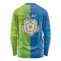 Yorkshire Heritage Personalized Long Sleeve Shirt East Yorkshire White Rose - Wonder Print Shop