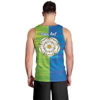 Yorkshire Heritage Personalized Men Tank Top East Yorkshire White Rose - Wonder Print Shop