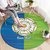 Yorkshire Heritage Personalized Round Carpet East Yorkshire White Rose - Wonder Print Shop