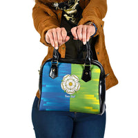 Yorkshire Heritage Personalized Shoulder Handbag East Yorkshire White Rose - Wonder Print Shop