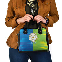 Yorkshire Heritage Personalized Shoulder Handbag East Yorkshire White Rose - Wonder Print Shop