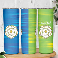 Yorkshire Heritage Personalized Skinny Tumbler East Yorkshire White Rose - Wonder Print Shop