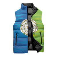 Yorkshire Heritage Personalized Sleeveless Puffer Jacket East Yorkshire White Rose - Wonder Print Shop
