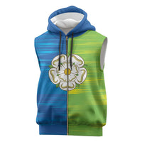 Yorkshire Heritage Personalized Sleeveless Zip Hoodie East Yorkshire White Rose - Wonder Print Shop