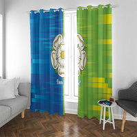Yorkshire Heritage Personalized Window Curtain East Yorkshire White Rose - Wonder Print Shop