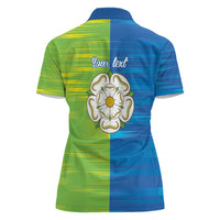 Yorkshire Heritage Personalized Women Polo Shirt East Yorkshire White Rose - Wonder Print Shop