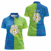 Yorkshire Heritage Personalized Women Polo Shirt East Yorkshire White Rose - Wonder Print Shop