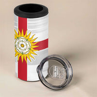 Yorkshire Heritage Personalized 4 in 1 Can Cooler Tumbler West Yorkshire White Rose - Wonder Print Shop