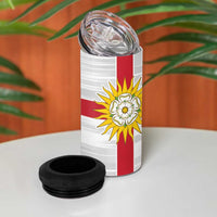 Yorkshire Heritage Personalized 4 in 1 Can Cooler Tumbler West Yorkshire White Rose - Wonder Print Shop