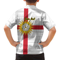 Yorkshire Heritage Personalized Family Matching Long Sleeve Bodycon Dress and Hawaiian Shirt West Yorkshire White Rose - Wonder Print Shop