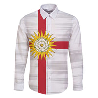 Yorkshire Heritage Personalized Family Matching Long Sleeve Bodycon Dress and Hawaiian Shirt West Yorkshire White Rose - Wonder Print Shop