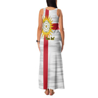 Yorkshire Heritage Personalized Family Matching Tank Maxi Dress and Hawaiian Shirt West Yorkshire White Rose - Wonder Print Shop