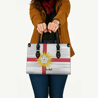Yorkshire Heritage Personalized Leather Bag West Yorkshire White Rose - Wonder Print Shop
