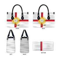 Yorkshire Heritage Personalized Leather Bag West Yorkshire White Rose - Wonder Print Shop
