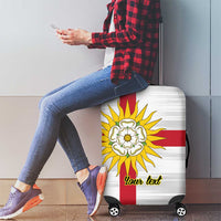 Yorkshire Heritage Personalized Luggage Cover West Yorkshire White Rose - Wonder Print Shop