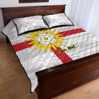 Yorkshire Heritage Personalized Quilt Bed Set West Yorkshire White Rose - Wonder Print Shop