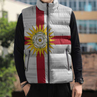 Yorkshire Heritage Personalized Sleeveless Puffer Jacket West Yorkshire White Rose - Wonder Print Shop