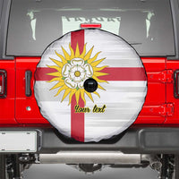 Yorkshire Heritage Personalized Spare Tire Cover West Yorkshire White Rose - Wonder Print Shop