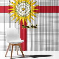 Yorkshire Heritage Personalized Window Curtain West Yorkshire White Rose - Wonder Print Shop