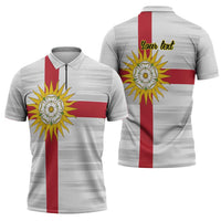 Yorkshire Heritage Personalized Zipper Polo Shirt West Yorkshire White Rose - Wonder Print Shop
