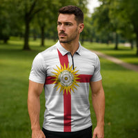 Yorkshire Heritage Personalized Zipper Polo Shirt West Yorkshire White Rose - Wonder Print Shop
